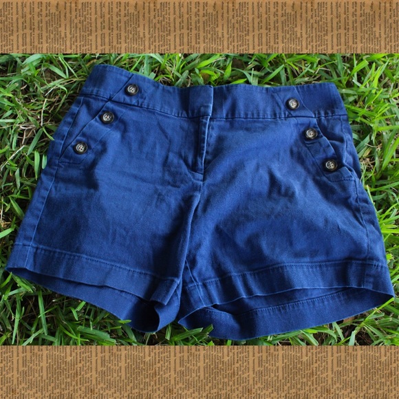 White House Black Market Pants - WHBM Navy Sailor Shorts